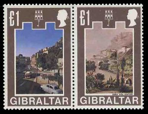 Gibraltar #241-272 Cat$26.30, 1971 QEII 1/2p-£1, complete set, se-tenant pai...