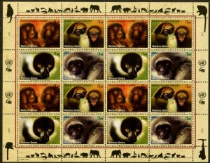 UNITED NATIONS Sc# NY 925-8 GE465-8 VI388-91 2007 Endangered Species Sheets MNH