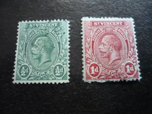 Stamps - St. Vincent - Scott# 104-105 - Used Part Set of 2 Stamps