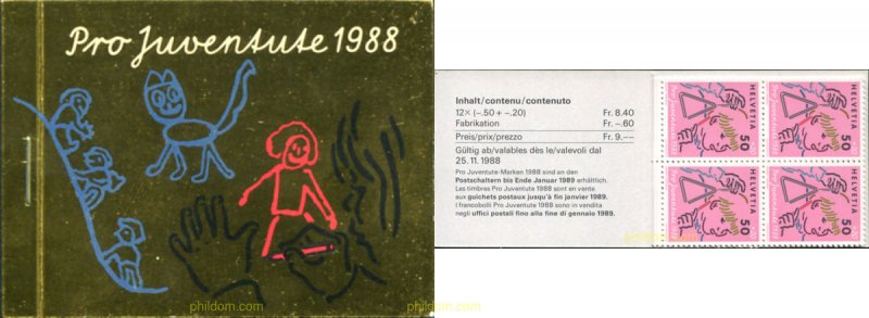 2895 MNH SUIZA 1988 PRO INFANCIA