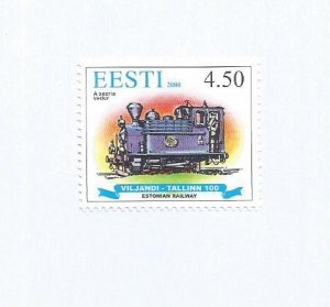 ESTONIA - 2000 - Viljandi-Tallinn Railway -Perf Single Stamp-Mint Lightly Hinged