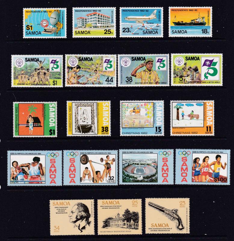 Samoa x 6 MNH sets