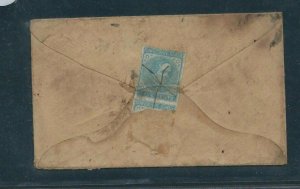 CSA #7 -  SINGLE ON HANDMADE LADIES COVER  -  STAMP ON REVERSE - VERY UNUSUAL