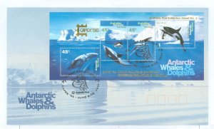 Australian Antarctic Territory L97c 1996 Capex '96 overprint in gold, on cover with exhibition postmark