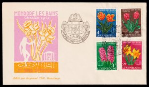 Luxembourg Scott 300-303 First Day Cover (1955) VF Q