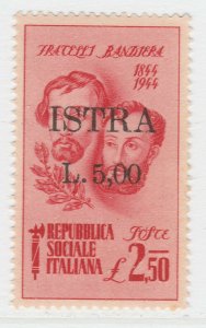 Occupazione Jugoslava Istria Pola Yugoslavia 1945 5L on 2,50 MNG A23P44F13726