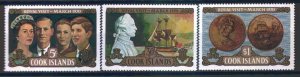 4022 - Cook Islands 1970 - Royal Visit - Coins - MNH Set
