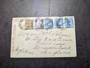 1930 Peru Airmail Cover Lima to England Royal Bank of Canada