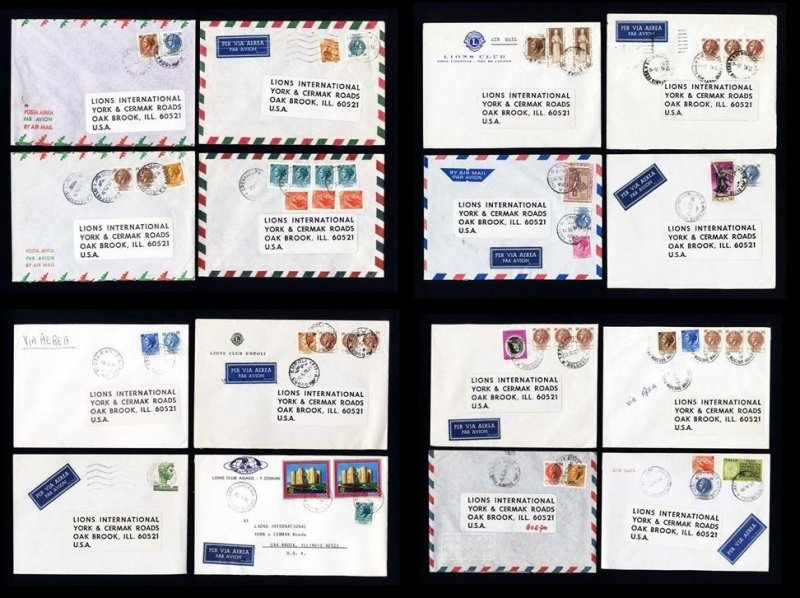 240 Lions Club of the World Covers to Lions International - Shipping Included