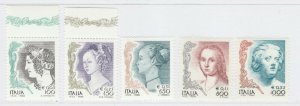 1999 Donna nell'Arte Seconda Emissione 5 Valori Nuovi MNH** A20P6F252