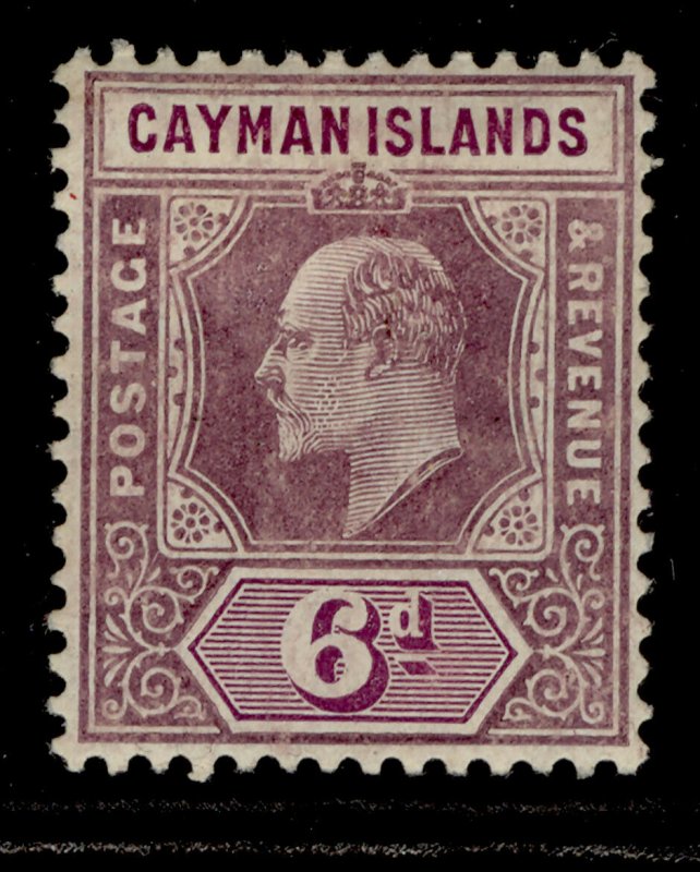 CAYMAN ISLANDS EDVII SG30, 6d dull purple & violet purple, M MINT. Cat £28.