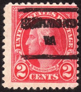 1923, US 2c, George Washington, Used, Richmond precancel, Sc 554