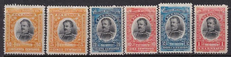 Ecuador 1904 SC 160-165 LH Set 