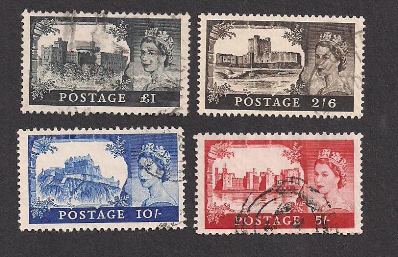GREAT BRITAIN SC# 371-4 F-VF U 1959