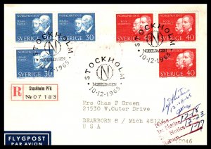 Sweden 689-692 Typed FDC