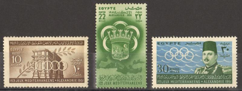 XG-B006 EGYPT - Olympic Games, 1951 1st Mediterranean Games Alexandria MNH Set