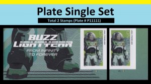 US 5712a Go Beyond Buzz Lightyear torsh imperf NDC plate single set 2 MNH 2022