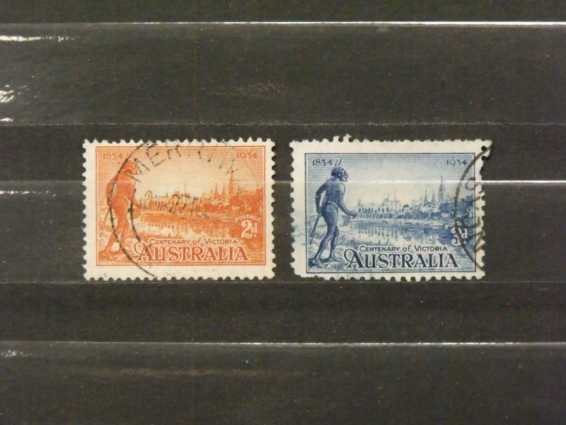 7382   Australia   Used # 142a, 143                     CV$ 11.00