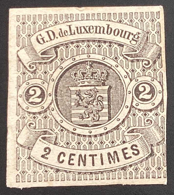 Luxembourg #5 Unused 2c black Coat of Arms 1860