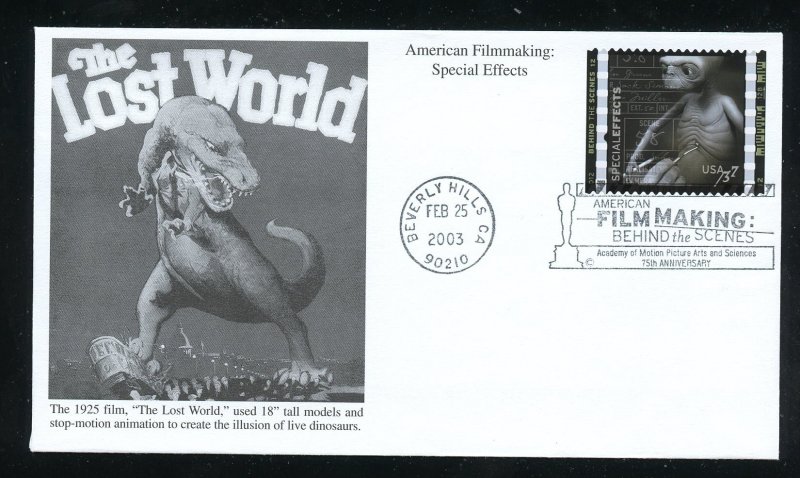 US 3772i American Filmmaking, Special Effects UA Mystic cachet FDC