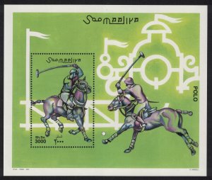 Somalia Polo Horses MS 2001 MNH MI#Block 85