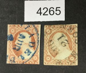 MOMEN: US STAMPS #11 AUG  C.D.S USED   LOT #4265