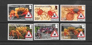 ASCENSION #1193-8  LAND CRABS  MNH