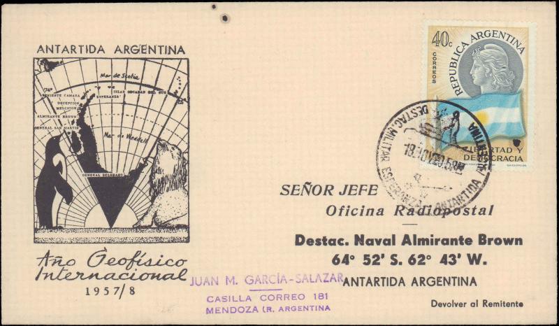 Argentina #143, Antarctic Cachet and/or Cancel