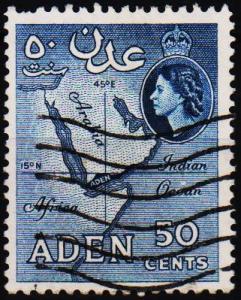 Aden.1953 50c  S.G.58 Fine Used