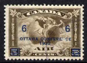 Canada 1932 Ottawa Conference 6c on 5c Air fine corner ca...