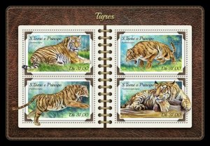 HERRICKSTAMP NEW ISSUES ST. THOMAS Tigers Sheetlet