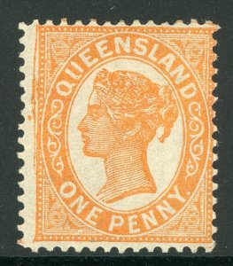 Queensland 1895 1p  Orange Red SG 210 Perf 12½ Mint D406 ⭐⭐⭐⭐⭐⭐