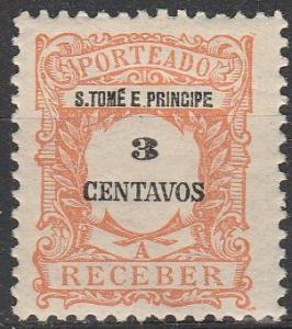 St Thomas & Prince Is #J45 F-VF Unused  (S4348)