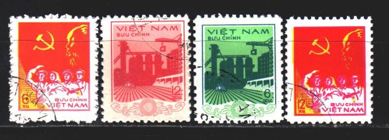 Vietnam. 1978. 986-89. Proclamation of vietnam. USED.