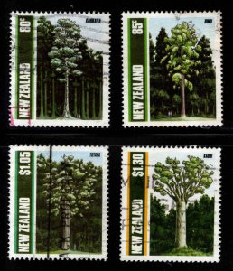 New Zealand Scott 956-959 Used Tree stamp set.