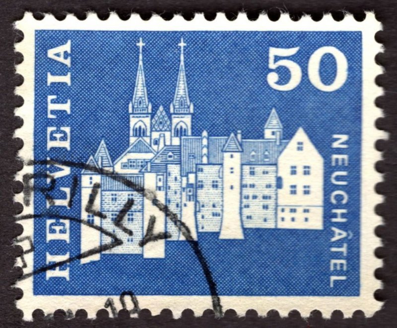 1968, Switzerland 50c, Used, Sc 445