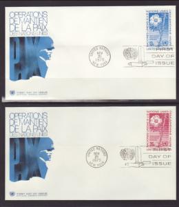 UN New York 265-266 Peace Keeping Geneva S/2 U/A FDC