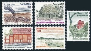 Denmark 553-557, MNH. Mi 564-568. Views 1974. Hverringe, Norre Lindelse, Odense,