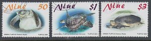 NIUE 2001 TURTLES set fine used.............................................K755