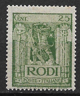 1929 Rhodes Island 18 Christian Knight  MNH