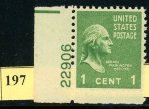 PKStamps - USA - 804 - MNH - Plate Number Single