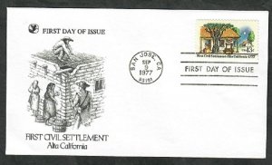 1725 Alta California Unaddressed Reader's Digest FDC