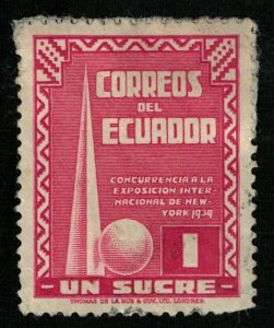 1939, New York World's Fair, Ecuador, 1S, YT #384 (RT-444)