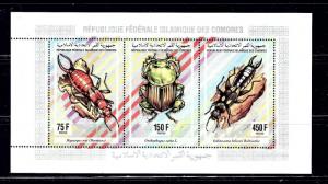 Comoro Is 812L NH 1994 Insects sheet of 3