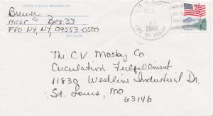 United States Fleet Post Office 25c Flag Over Yosemite Coil 1989 U.S. Navy, F...