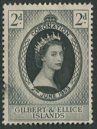 GILBERT & ELLICE ISLANDS 1953 - 2d USED