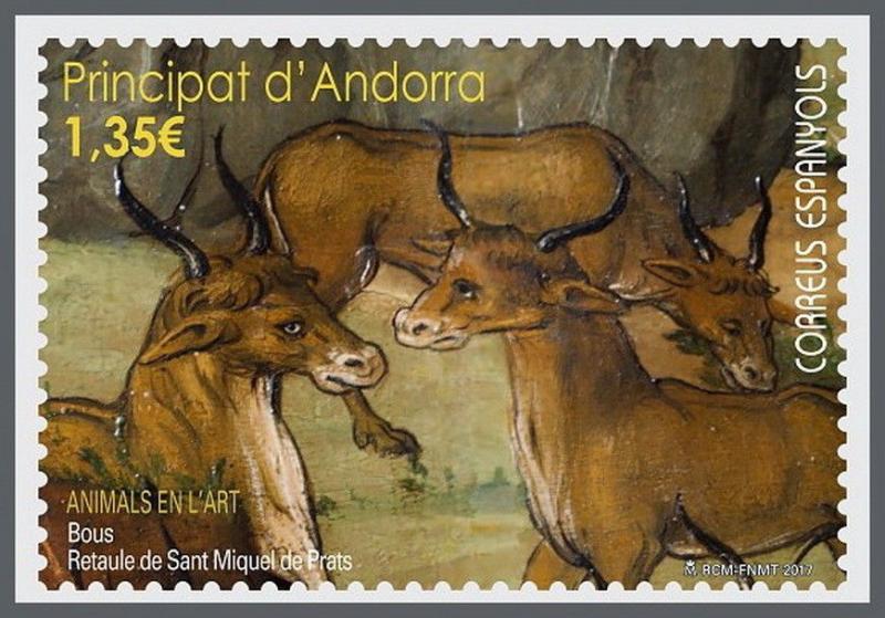 H01 Andorra (Spain) 2017 Animals in art Bulls MNH Postfrisch