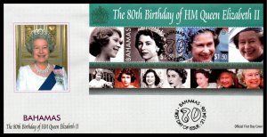 Bahamas 1175 Queen Elizabeth II Souvenir Sheet U/A FDC