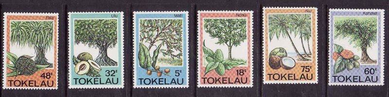 Tokelau-Sc#114-19- id10-unused NH set-Trees-Fruits-Herbs-1985-
