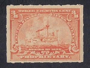 RB22 3/8 cent Propristary Battleship Stamps Mint OG H VF